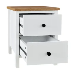Ren 2 Drawer Bedside Table - White -Outlet Home Harmony Store 13633736 3734975192738809