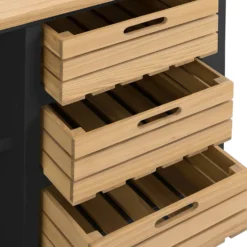 Ashstead Small Sideboard - Oak & Charcoal -Outlet Home Harmony Store 13642198 1114953455761569