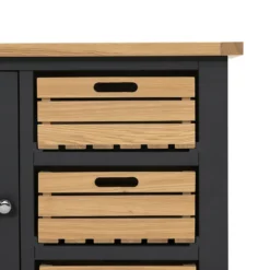 Ashstead Small Sideboard - Oak & Charcoal -Outlet Home Harmony Store 13642198 5435045743943721