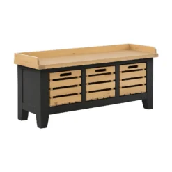 Ashstead Storage Bench - Oak & Charcoal -Outlet Home Harmony Store 13642204 4024953455793231