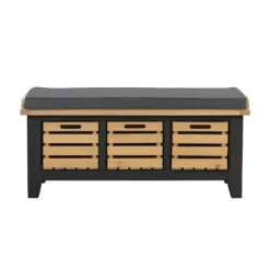 Ashstead Storage Bench - Oak & Charcoal -Outlet Home Harmony Store 13642204 6064953455681931