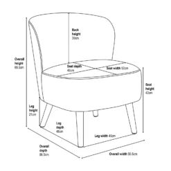 Amy Occasional Chair - Rose Pink -Outlet Home Harmony Store 13644150 1705009660500908