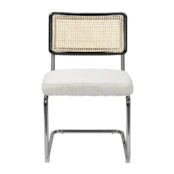 Rory Rattan Back Dining Chair - Set Of 2 - Cream -Outlet Home Harmony Store 13644185 1374997056735833