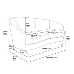 Lucie Asymmetric 2 Seater Sofa - Teal 13 Lucie Asymmetric 2 Seater Sofa - Teal -Outlet Home Harmony Store 13644193 6455020302198963