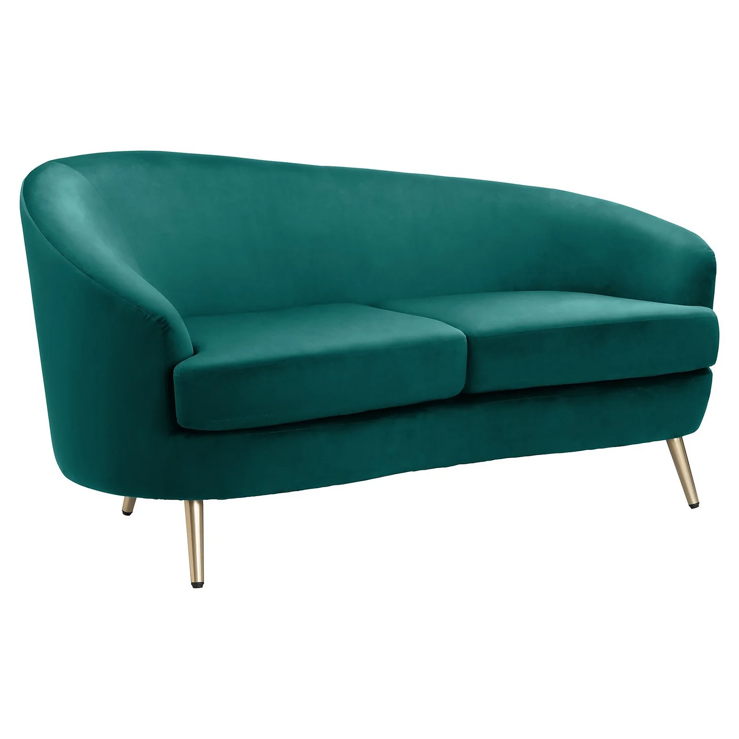 Lucie Asymmetric 2 Seater Sofa - Teal 1 Lucie Asymmetric 2 Seater Sofa - Teal
