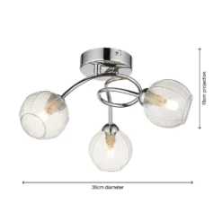 Tatton 3 Light Semi Flush Ceiling Light - Chrome 13 Tatton 3 Light Semi Flush Ceiling Light - Chrome -Outlet Home Harmony Store 13645375 1164942855531260