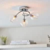 Tatton 3 Light Semi Flush Ceiling Light - Chrome