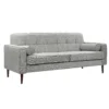 Draper Woven Fabric 3 Seater Sofa In A Box - Grey