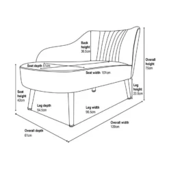 Gigi Velvet Chaise Longue - Cream -Outlet Home Harmony Store 13698291 2005020272527409