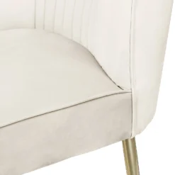 Gigi Velvet Chaise Longue - Cream -Outlet Home Harmony Store 13698291 4334975247734764