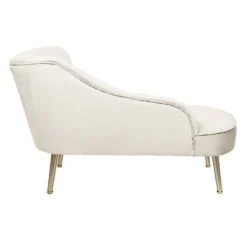 Gigi Velvet Chaise Longue - Cream -Outlet Home Harmony Store 13698291 7894975247576052