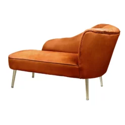 Gigi Velvet Chaise Longue - Tangerine -Outlet Home Harmony Store 13698292 1284975247591670