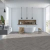 Kraus Herringbone Luxury Vinyl Floor Tile Sample - Brampton Grey