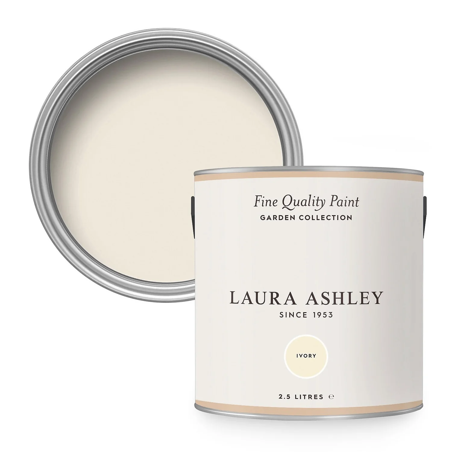 Laura Ashley Eggshell Garden Paint Ivory - 2.5L 1 Laura Ashley Eggshell Garden Paint Ivory - 2.5L