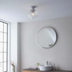 Cheston Bathroom Flush Light - Chrome 13 Cheston Bathroom Flush Light - Chrome -Outlet Home Harmony Store 13794228 8824957104307545