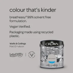 Crown Matt Emulsion Paint Warm Winter - 2.5L -Outlet Home Harmony Store 13807045 1344964080047546