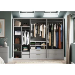 House Beautiful Internal Storage For Double Wardrobe, Pigeon Hole - Grey -Outlet Home Harmony Store 13864381 8285005842852702