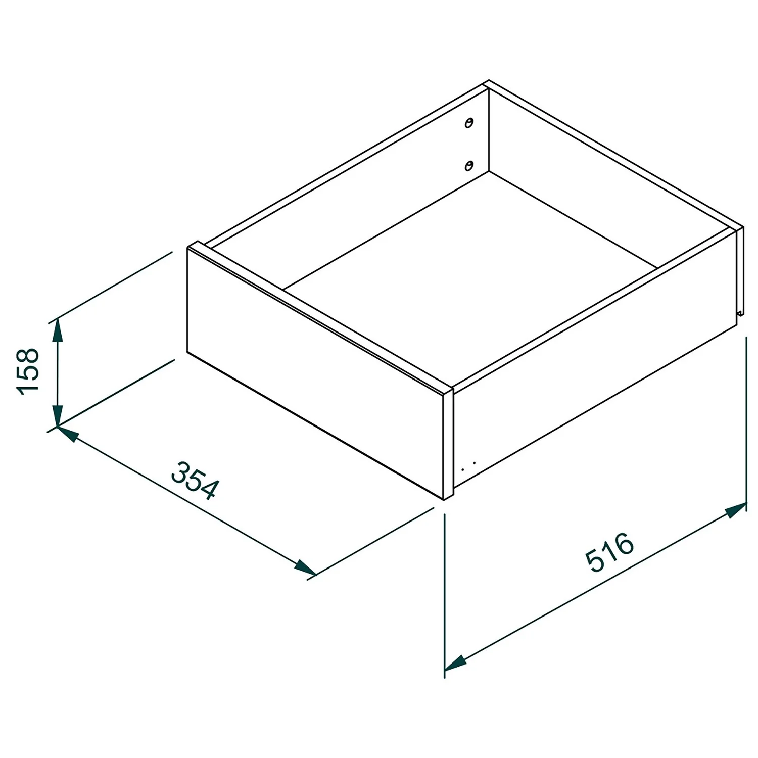 House Beautiful Single Wardrobe Internal Drawer - Grey 3 House Beautiful Single Wardrobe Internal Drawer - Grey - Image 3