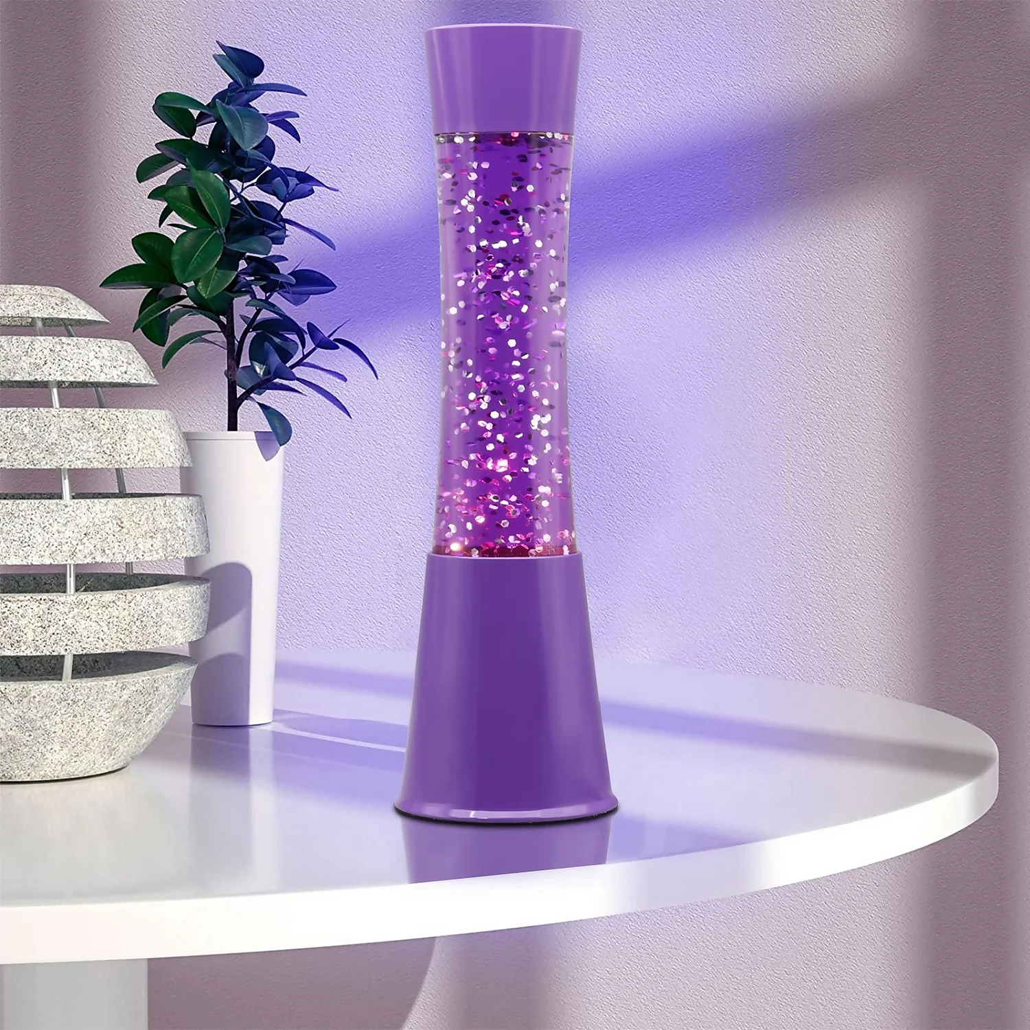 Purple Glitter Lamp 1 Purple Glitter Lamp