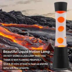 Black & Orange Tower Lava Lamp -Outlet Home Harmony Store 13892605 1164998572791032