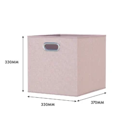 Clever Cube Fabric Insert - Set Of 2 - Blush Pink -Outlet Home Harmony Store 13911398 1894981912737507