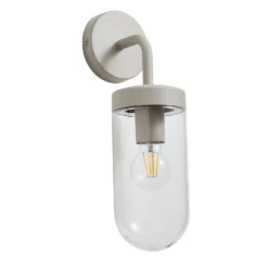 Kew Curved Arm E27 Outdoor Wall Light - Dove Grey -Outlet Home Harmony Store 13924364 1104980109341906