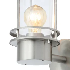 Leonis Miners Style Outdoor Wall Lantern - Stainless Steel -Outlet Home Harmony Store 13924375 1724980108106233