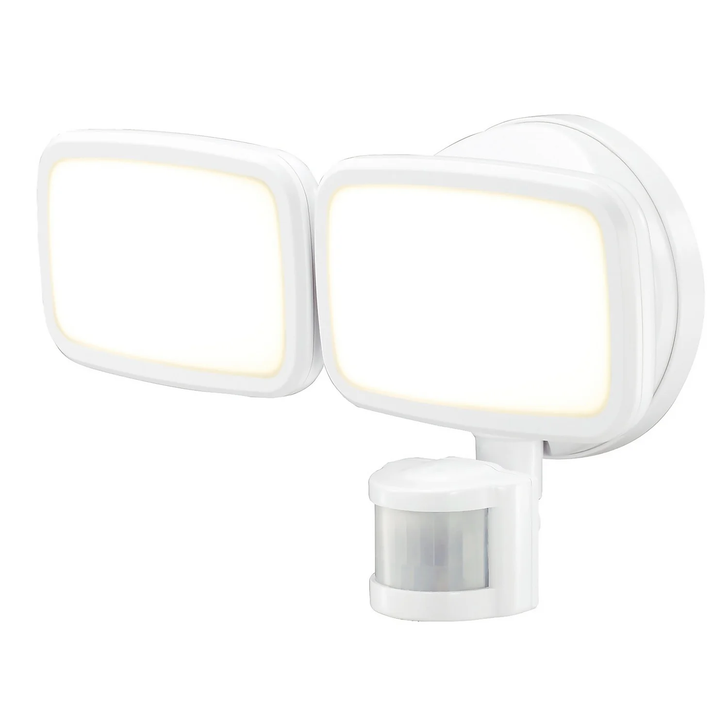 Lynn 2 Light LED Outdoor Floodlight With PIR Sensor (IP65) - White 2 Lynn 2 Light LED Outdoor Floodlight With PIR Sensor (IP65) - White - Image 2