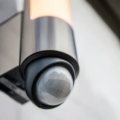 Lutec Leda LED Outdoor Wall Light With PIR Motion Sensor - Stainless Steel -Outlet Home Harmony Store 13950209 1594993071769029