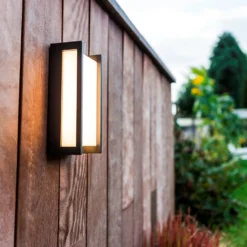 Lutec Qubo LED Rectangle Outdoor Wall Light - Anthracite -Outlet Home Harmony Store 13950212 1964993052280360