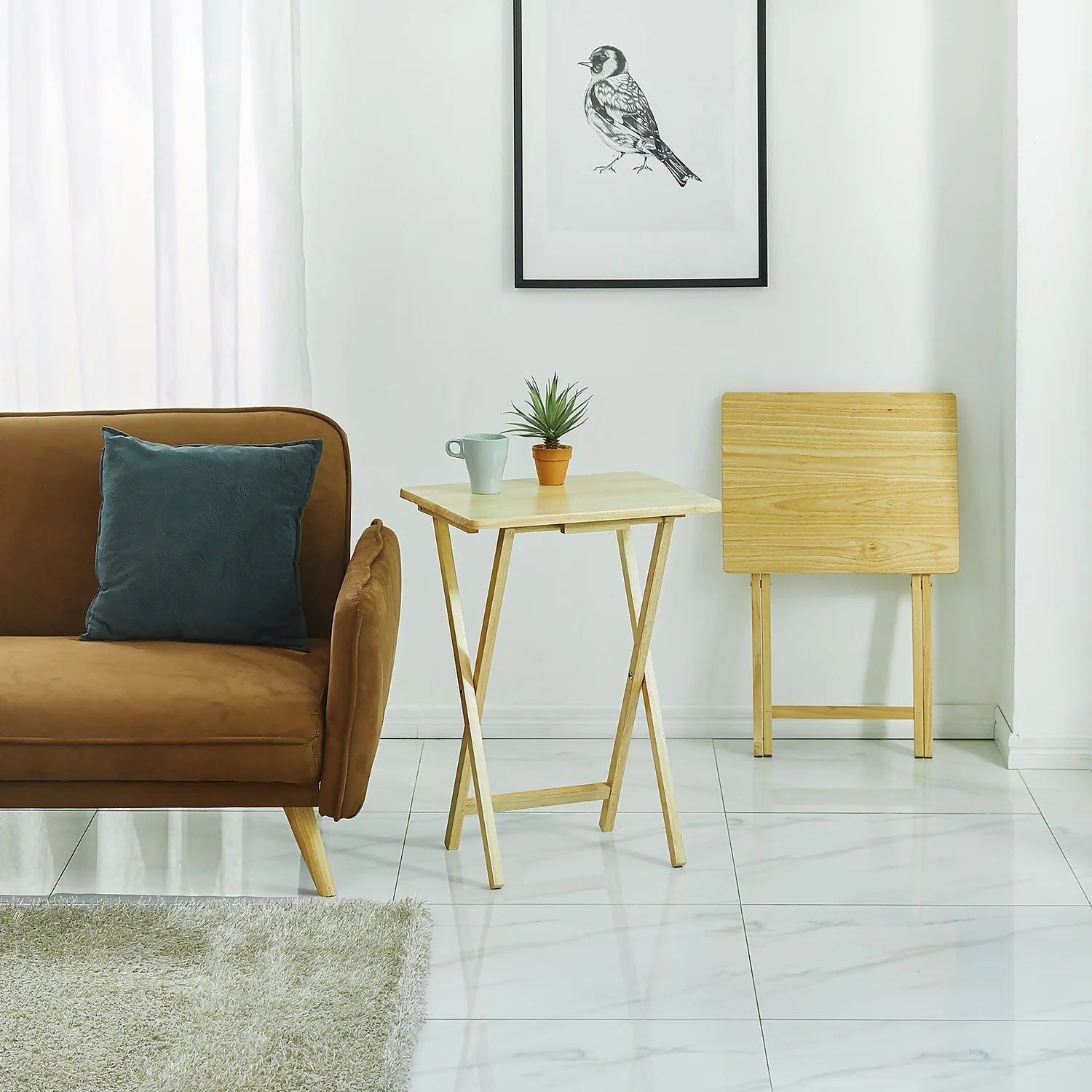 Wooden Folding Table - Natural 2 Wooden Folding Table - Natural - Image 2