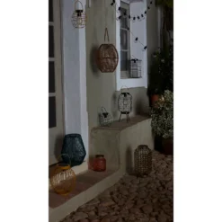 Homebase Edit Brown Rattan Solar Lantern - 31cm -Outlet Home Harmony Store 13956313 1675022633908442