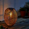 Homebase Edit Brown Rattan Solar Lantern - 31cm