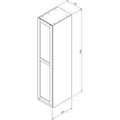 House Beautiful Realm Single Wardrobe, Oak Effect Carcass - Navy Blue Shaker Door (W) 450mm X (H) 2196mm 9 House Beautiful Realm Single Wardrobe, Oak Effect Carcass - Navy Blue Shaker Door (W) 450mm X (H) 2196mm -Outlet Home Harmony Store 13999706 9815005577220042