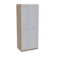 House Beautiful Realm Double Wardrobe, Oak Effect Carcass - White Shaker Doors (W) 900mm X (H) 2196mm