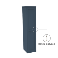 House Beautiful Realm Fitted Look Single Wardrobe, Oak Effect Carcass - Navy Blue Shaker Door (W) 551mm X (H) 2256mm -Outlet Home Harmony Store 13999765 1205005586416521