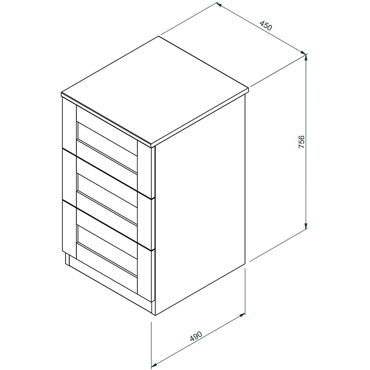 House Beautiful Realm Narrow Chest Of Drawers - White Shaker (W) 450mm X (H) 756mm 5 House Beautiful Realm Narrow Chest Of Drawers - White Shaker (W) 450mm X (H) 756mm - Image 5