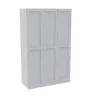 House Beautiful Realm Triple Wardrobe, White Carcass - White Shaker Doors (W) 1350mm X (H) 2196mm