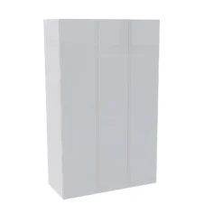 House Beautiful Escape Triple Wardrobe, White Carcass - Gloss White Handleless Doors (W) 1350mm X (H) 2196mm