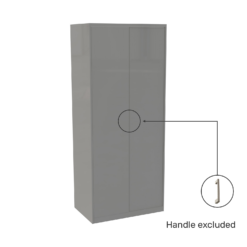 House Beautiful Honest Fitted Look Double Wardrobe, White Carcass - Gloss Grey Slab Doors (W) 940mm X (H) 2226mm 6 House Beautiful Honest Fitted Look Double Wardrobe, White Carcass - Gloss Grey Slab Doors (W) 940mm X (H) 2226mm -Outlet Home Harmony Store 13999881 2825005574984448