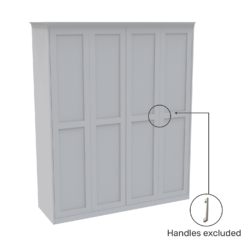 House Beautiful Realm Fitted Look Quad Wardrobe, White Carcass - White Shaker Doors (W) 1901mm X (H) 2256mm 8 House Beautiful Realm Fitted Look Quad Wardrobe, White Carcass - White Shaker Doors (W) 1901mm X (H) 2256mm -Outlet Home Harmony Store 13999890 5335005586444466