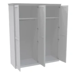 House Beautiful Realm Fitted Look Quad Wardrobe, White Carcass - White Shaker Doors (W) 1901mm X (H) 2256mm 7 House Beautiful Realm Fitted Look Quad Wardrobe, White Carcass - White Shaker Doors (W) 1901mm X (H) 2256mm -Outlet Home Harmony Store 13999890 9355007395276916