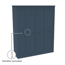 House Beautiful Realm Fitted Look Quad Wardrobe, White Carcass - Navy Blue Shaker Doors (W) 1901mm X (H) 2256mm 7 House Beautiful Realm Fitted Look Quad Wardrobe, White Carcass - Navy Blue Shaker Doors (W) 1901mm X (H) 2256mm -Outlet Home Harmony Store 13999893 1905005586269035