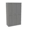 House Beautiful Realm Triple Wardrobe, Grey Carcass - Grey Shaker Doors (W) 1350mm X (H) 2196mm