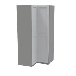 House Beautiful Realm Corner Wardrobe, Grey Carcass - White Shaker Doors (W) 1053mm X (H) 2196mm