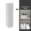 House Beautiful Honest Fitted Look Single Wardrobe, Grey Carcass - Gloss White Slab Door (W) 490mm X (H) 2226mm