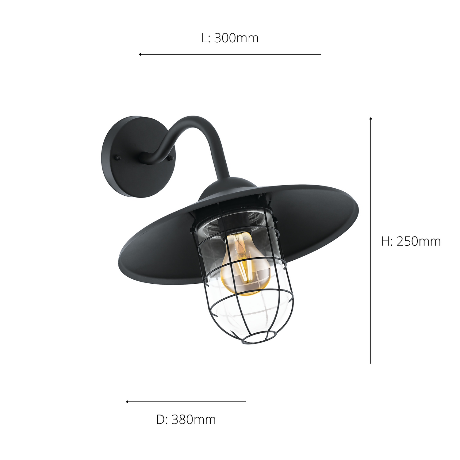 Eglo Melgoa Outdoor Wall Light - Black 3 Eglo Melgoa Outdoor Wall Light - Black - Image 3