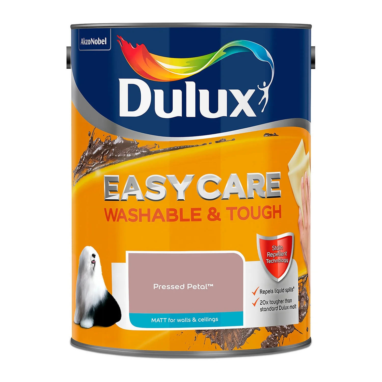 Dulux Easycare Washable & Tough Matt Emulsion Paint Pressed Petal - 5L 4 Dulux Easycare Washable & Tough Matt Emulsion Paint Pressed Petal - 5L - Image 4