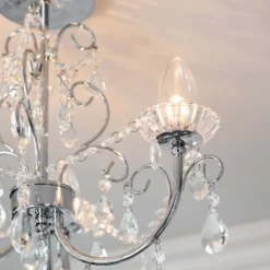 Shanzie Semi Flush Bathroom Chandelier Light - Chrome Effect -Outlet Home Harmony Store 14301829 1175038439673321