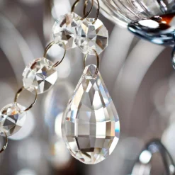 Shanzie Semi Flush Bathroom Chandelier Light - Chrome Effect -Outlet Home Harmony Store 14301829 1575038439958330